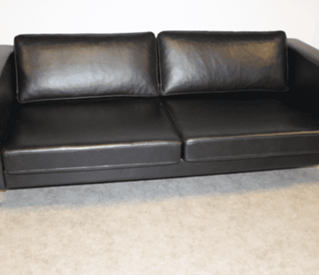Sort læder sofa